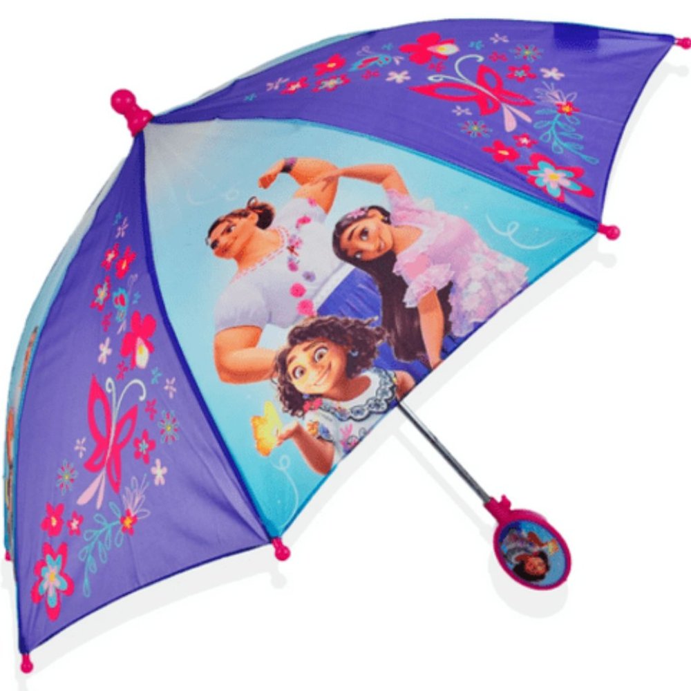 Disney Encanto Girls Mirabel Rain Umbrella with Character Charm Handle - NWT